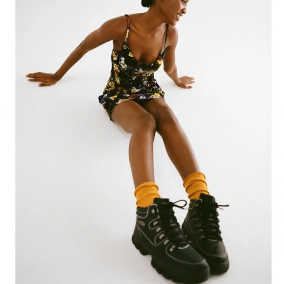 NWT Urban Outfitters Mallory Floral Velvet Cowl Neck Slip Dress - Picture 2 of 6